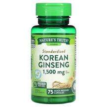 Nature's Truth, Standardized Korean Ginseng 1500 mg, Жень...
