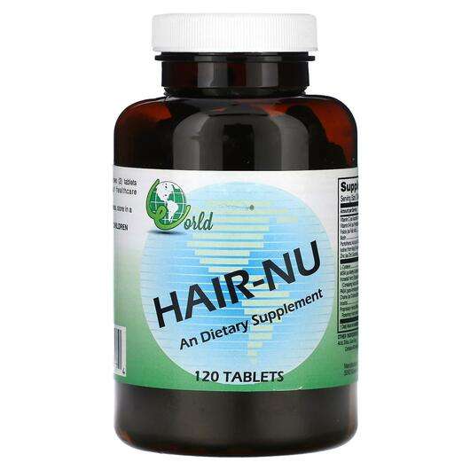 Основне фото товара World Organic, HAIR-NU, Шкіра нігті волосся, 120 таблеток