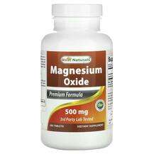 Best Naturals, Магний, Magnesium Oxide 500 mg, 180 таблеток