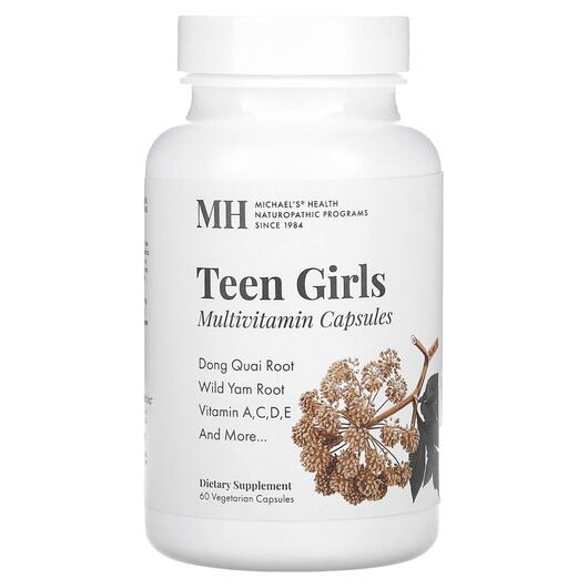 Основне фото товара MH, Teen Girls Multivitamin, Вітаміни для підлітків, 60 капсул