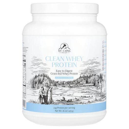 Основное фото товара Mt. Capra, Протеин, Goat Whey Protein Unsweetened, 453 г