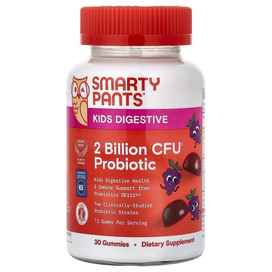 Основне фото товара Kids Digestive Probiotic Gummies Grape, Пробіотики, 30 таблеток