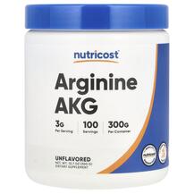 Arginine AKG Unflavored L-Аргинин Nutricost 300 г