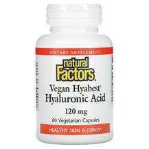 Natural Factors, Гиалуроновая кислота, Vegan Hyabest Hyaluroni...