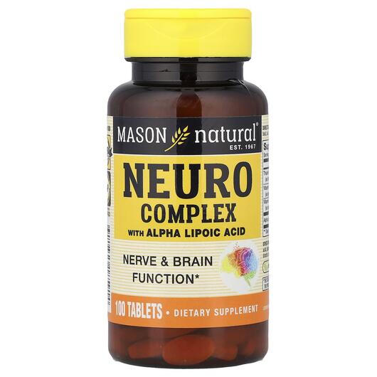 Основное фото товара Neuro Complex with Alpha Lipoic Acid, Поддержка мозга, 100 таблет