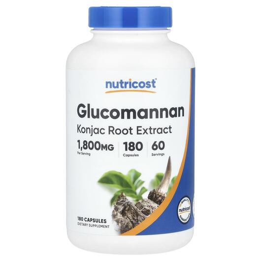 Основное фото товара Глюкоманнан, Glucomannan Konjac Root Extract, 180 капсул