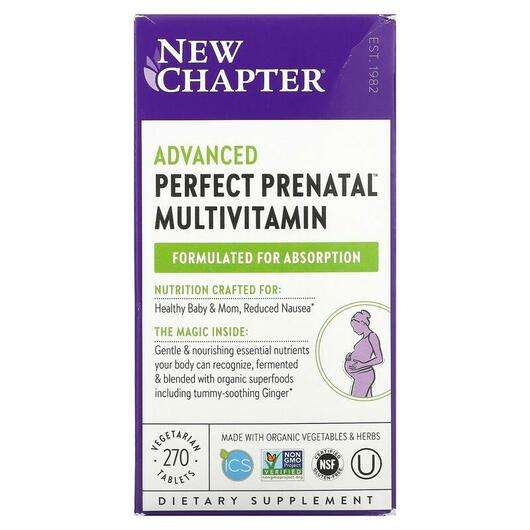 Основне фото товара New Chapter, Perfect Prenatal Multivitamin, Пренатальні вітамі...
