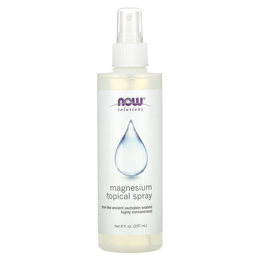 Основне фото товара NOW Foods, Magnesium Topical Spray, Магній, 237 мл