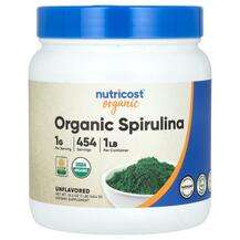 Nutricost, Спирулина, Organic Spirulina Unflavored, 454 г