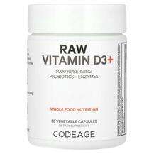 CodeAge, Raw Vitamin D3+ 5000 IU, Вітамін D3, 60 капсул