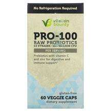 Vitamin Bounty, PRO-100 Raw Probiotics 100 Billion CFU, 60 Veg...