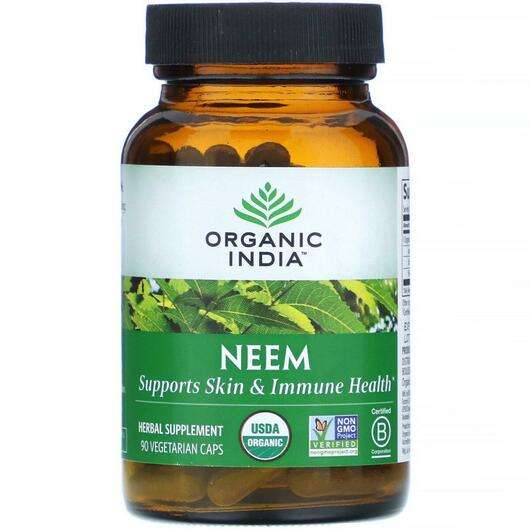 Основне фото товара Organic India, Neem, Ніім, 90 капсул