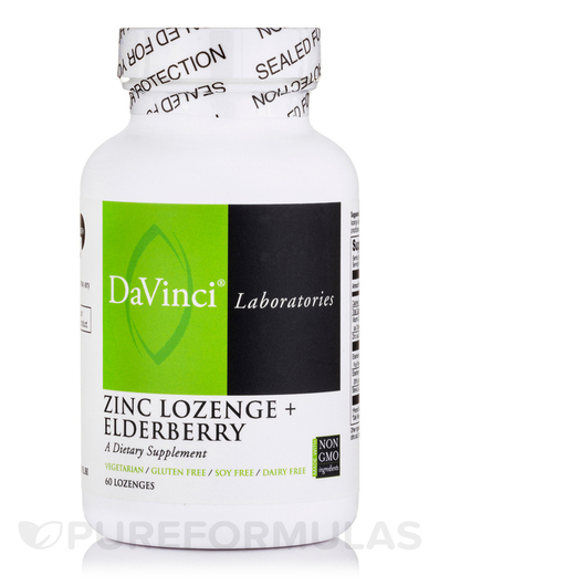 Основне фото товара Zinc Lozenge + Elderberry, Цинк в пастилках, 60 таблеток
