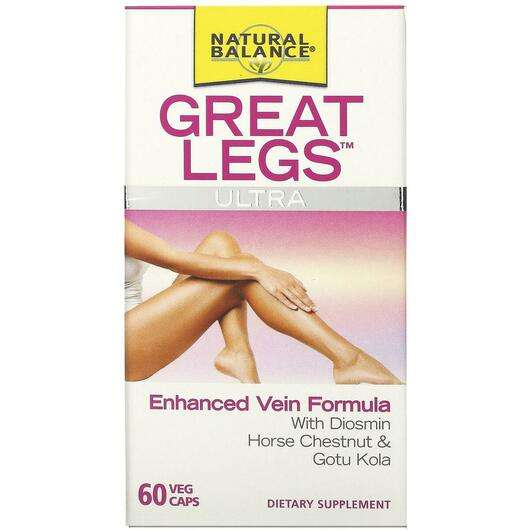 Основне фото товара Natural Balance, Great Legs Ultra Vein Formula, Засоби профіла...