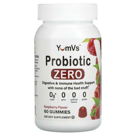 Probiotic Zero Raspberry, Пробіотики без шкідливих речовин, 60 цукерок