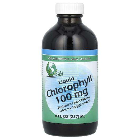Основне фото товара World Organic, Liquid Chlorophyll 100 mg, Хлорофіл, 237 мл