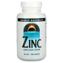 Source Naturals, Zinc 50 mg 250, Цинк, 250 таблеток