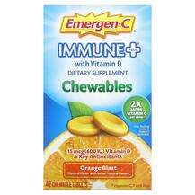 Emergen-C, Витамин D, Immune Plus With Vitamin D Orange Blast,...