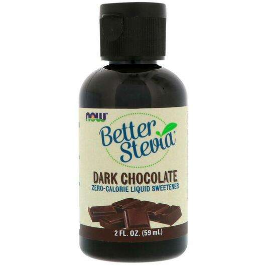 Основне фото товара Now, Better Stevia Dark Chocolate, Стевія Темний шоколад, 60 мл