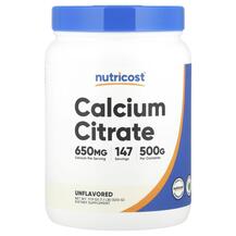Calcium Citrate Unflavored Кальций Nutricost 500 г