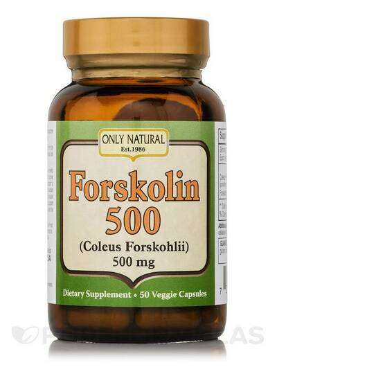 Основне фото товара Only Natural, Forskolin 500, Форсколін, 50 капсул