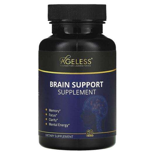 Основное фото товара Ageless, Поддержка мозга, Brain Support Supplement, 60 капсул
