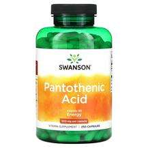Swanson, Витамин B5 Пантотеновая кислота, Pantothenic Acid 500...