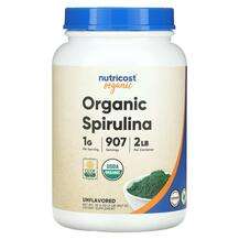 Nutricost, Organic Spirulina Unflavored, Спіруліна, 907 г