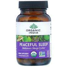Organic India, Поддержка сна, Peaceful Sleep, 90 капсул