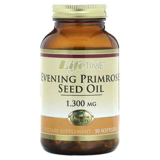 Основне фото товара LifeTime, Evening Primrose Seed Oil 1300 mg, Олія примули вечі...