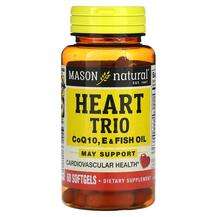 Mason, Heart Trio CoQ10 E & Fish Oil, Коензим Q10, 60 капсул
