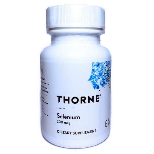 Основне фото товара Thorne, Selenium 200 mcg, Селенометіонін, 60 капсул