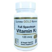 California Gold Nutrition, Витамин K2 120 мкг, Full Spectrum V...