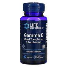 Life Extension, Витамин E, Gamma E, 60 капсул
