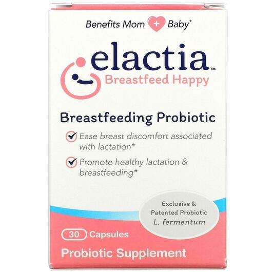 Основное фото товара Elactia, Пробиотики, Breastfeeding Probiotic, 30 капсул