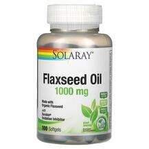 Solaray, Flaxseed Oil 1000 mg, Лляна олія, 100 капсул