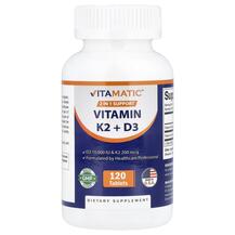 Вітамін K2 Vitamin K2 + D3 Vitamatic 120 таблеток