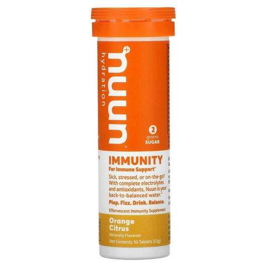 Hydration Immunity Effervescent Immunity Supplement Orange Citrus, Підтримка імунітету, 10 таблеток