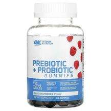 Optimum Nutrition, Prebiotic + Probiotic Gummies Blue Raspberr...