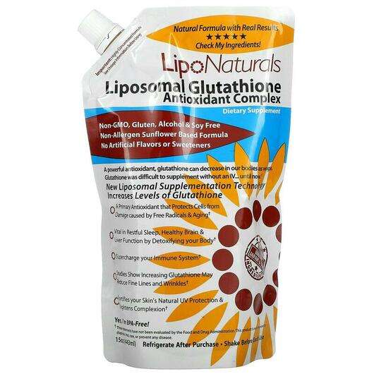 Liposomal Glutathione Antioxidant Complex, Глутатіон, 443 мл