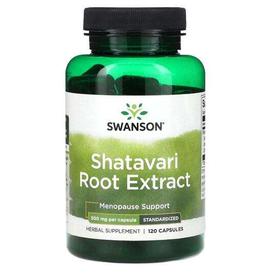 Основне фото товара Swanson, Shatavari Root Extract 500 mg, Шатаварі, 120 капсул