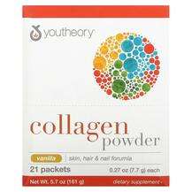 Youtheory, Collagen Powder Vanilla, Колаген, 21 пакетів