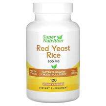 Super Nutrition, Red Yeast Rice 600 mg, Червоний дріжджовий ри...