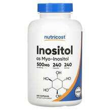Nutricost, Inositol as Myo - Inositol 500 mg, Міо-інозитол, 24...