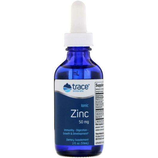 Основне фото товара Trace Minerals, Ionic Zinc 50 mg, Цинк, 59 мл