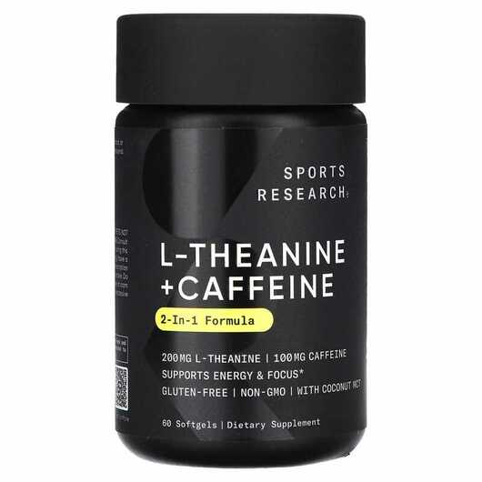 L-Theanine & Caffeine with MCT Oil 60, Л-Теанін з кофеїном і маслом МСТ, 60 капсул