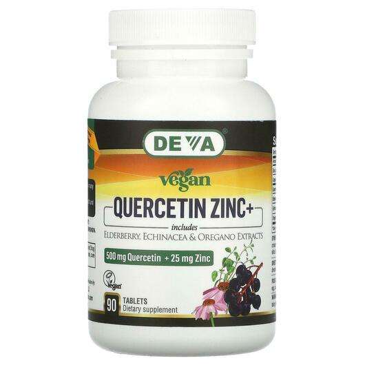 Vegan Quercetin Zinc+, Веганський Кверцетин + Цинк 25 мг, 90 таблеток