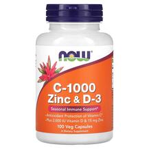 C-1000 Zinc & D-3 Витамин C NOW 100 капсул