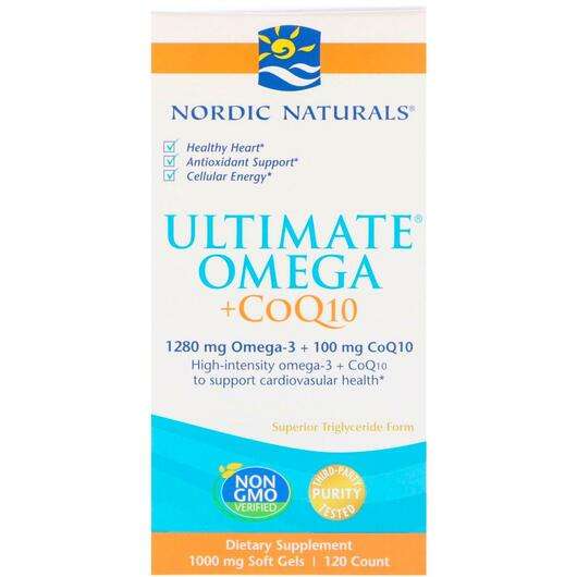Основное фото товара Nordic Naturals, Омега + Убихинол CoQ10, Ultimate Omega + CoQ1...