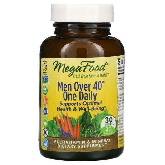 Основное фото товара Mega Food, Мультивитамины для мужчин 50+, Men Over 40 Iron Fre...